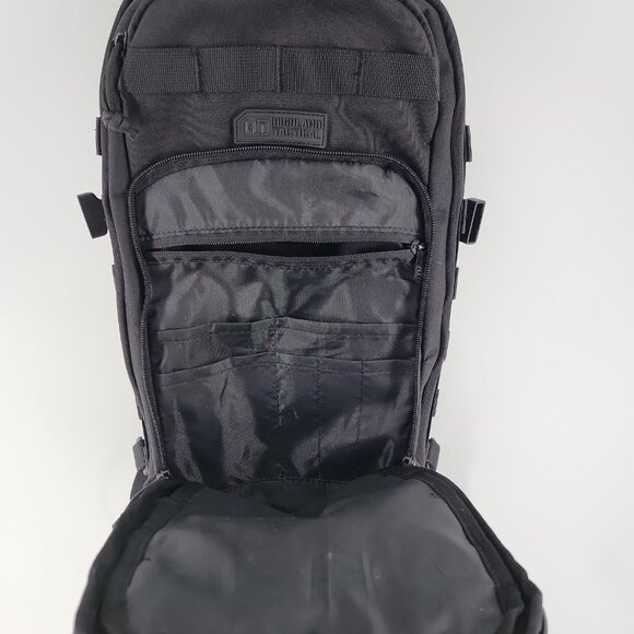 Highland Tactical Black MOLLE Backpack EDC Range Bug Out Bag - Picture 9 of 15